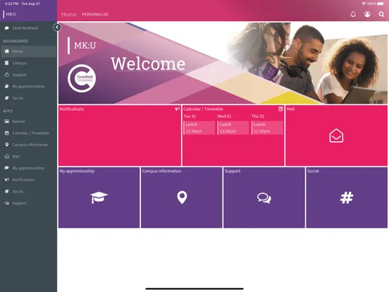 ภาพหน้าจอของ MyMK:U iPad 