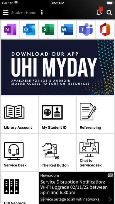 Capturas de tela do UHI myday