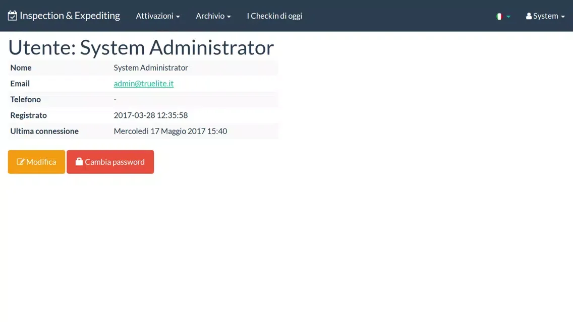 Tangkapan layar PES Inspection & Expediting