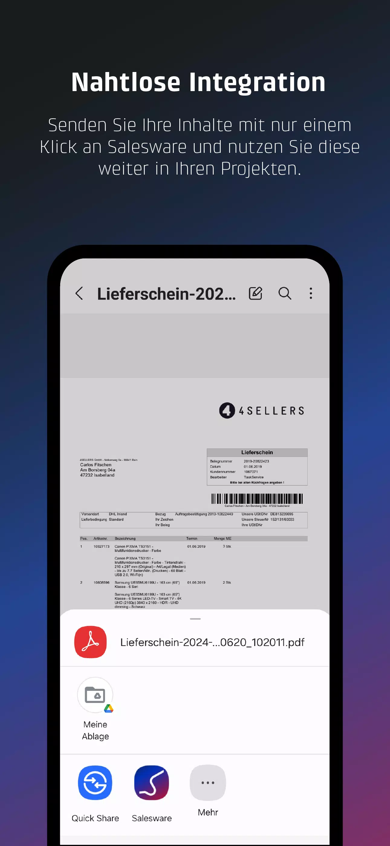Salesware Screenshots