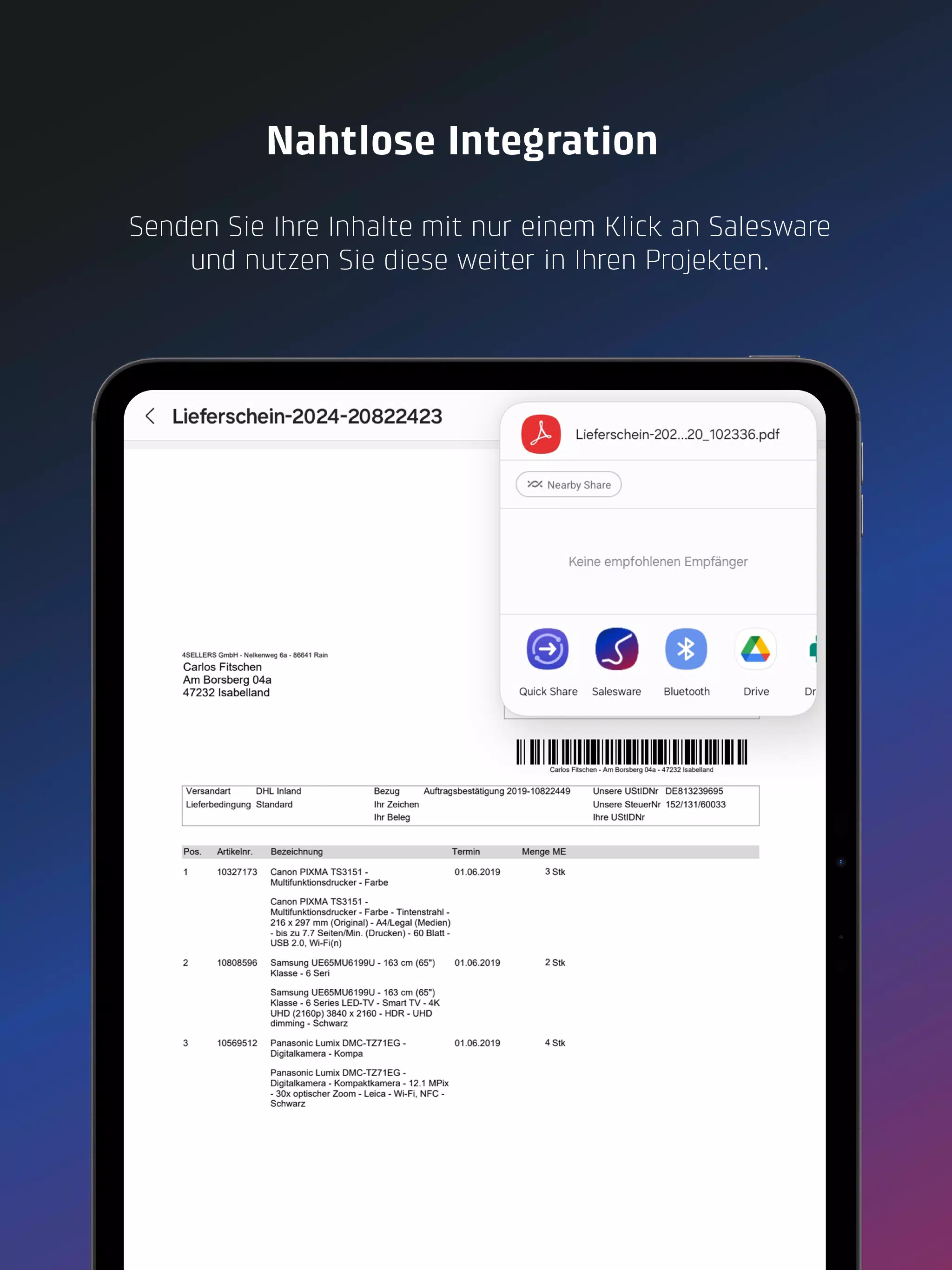 Salesware Screenshots