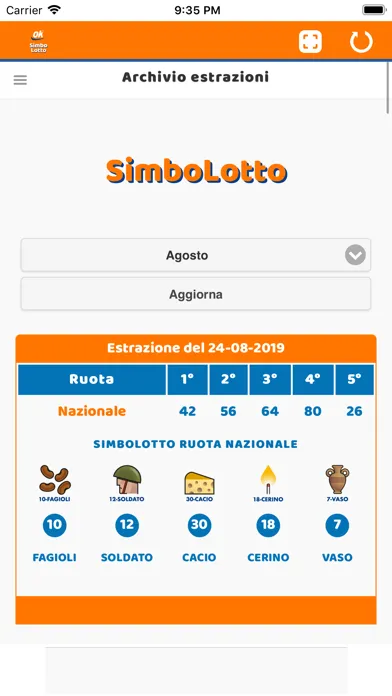 Archivio Simbolotto स्क्रीनशॉट