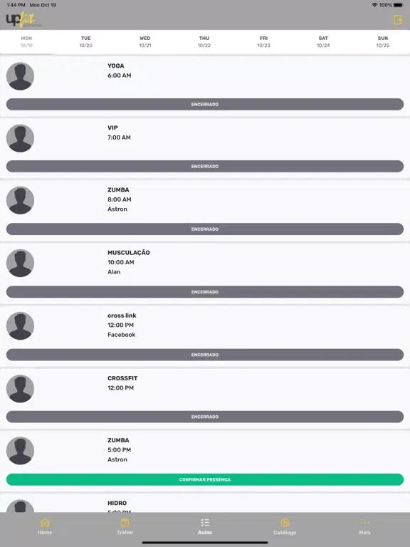 UpFit Academia Barra Funda iPad  Screenshots