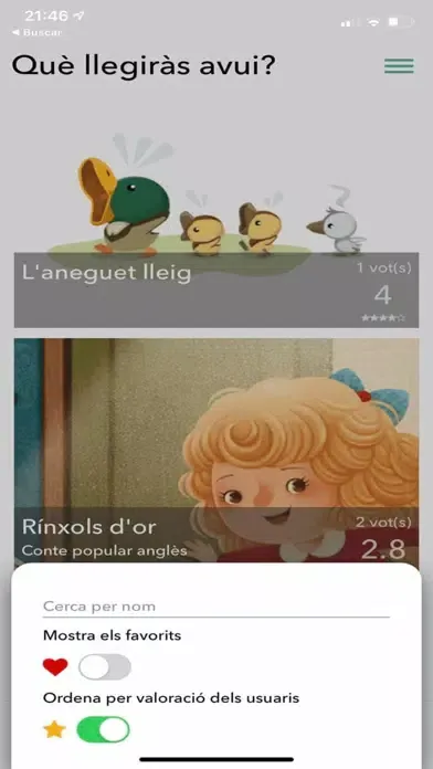 Screenshot di Contes en català