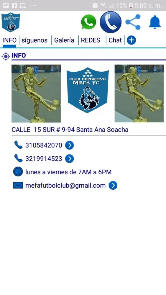 Mefa fc club deportivo应用截图