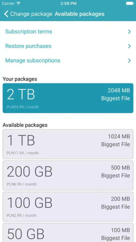 Ảnh chụp màn hình của Future Cloud