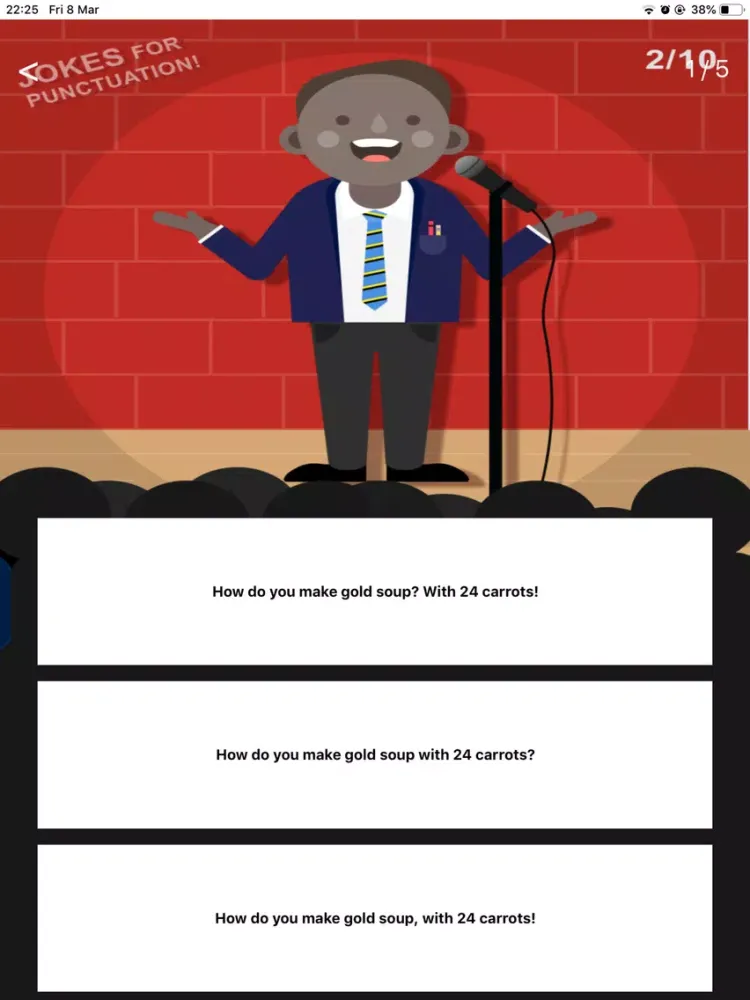 Jokes for Punctuation iPad  سکرین شاٹس