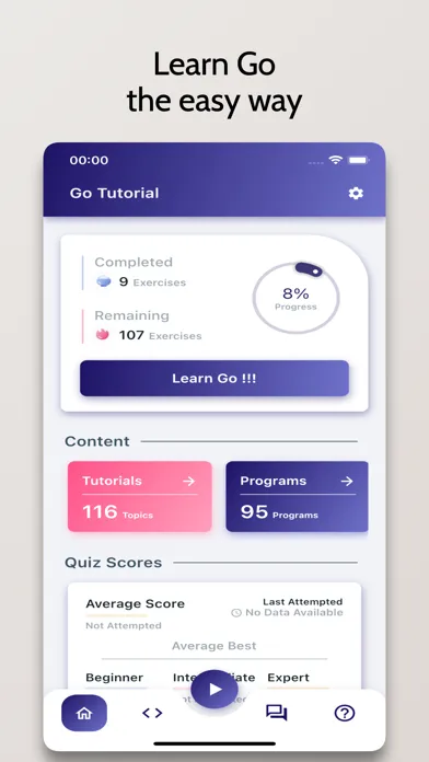 ภาพหน้าจอของ Go Tutorial - Simplified