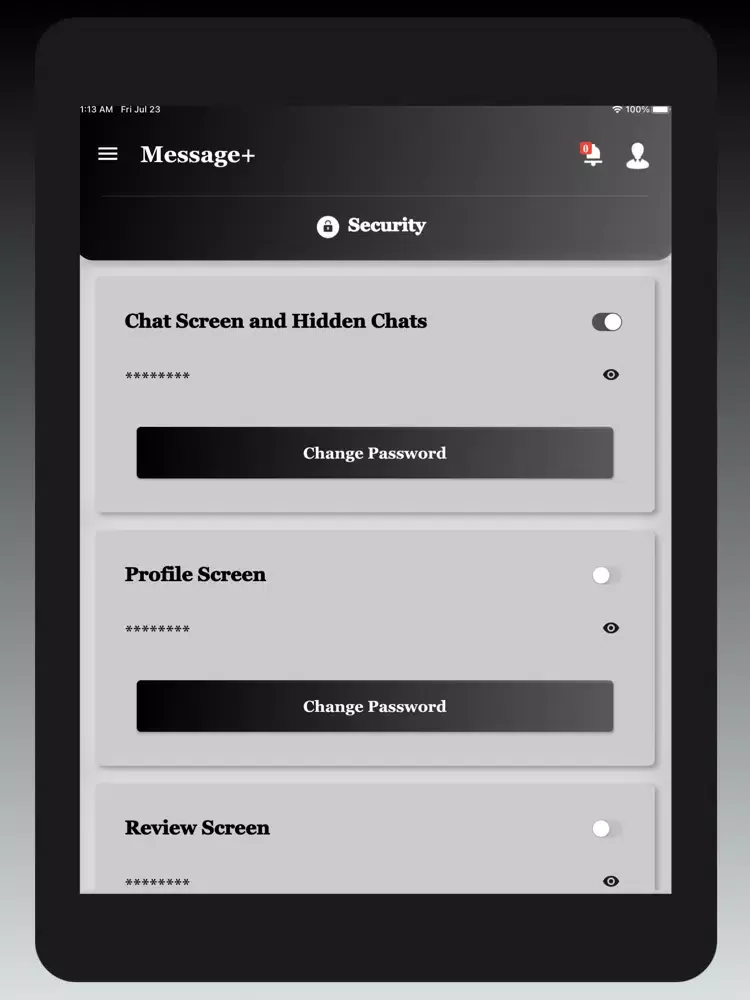 Message+ iPad  Ekran Görüntüleri