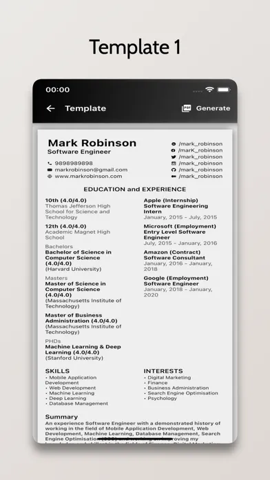 Ảnh chụp màn hình của Resume+ - CV Generator