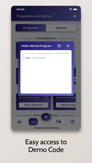 Ảnh chụp màn hình của Ruby Tutorial - Simplified