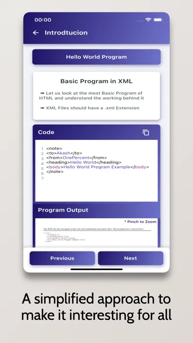 XML Tutorial - Simplified Screenshots