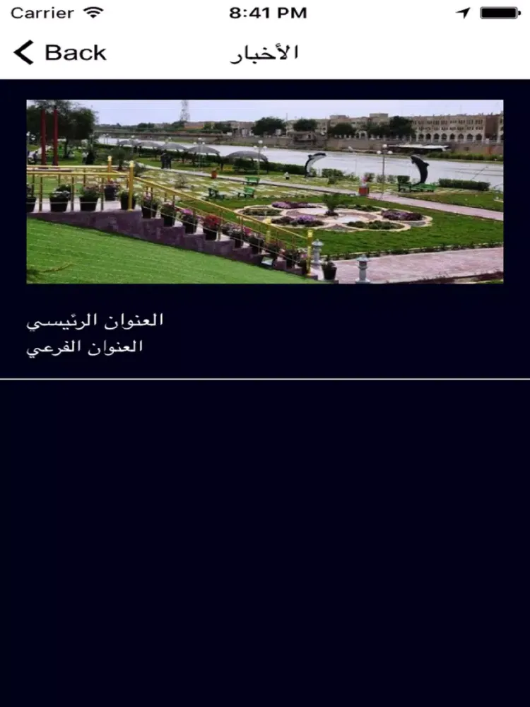 Tangkapan layar ديوان محافظة المثنى iPad 