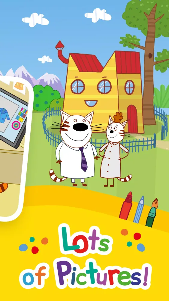 Zrzuty ekranu Kid-E-Cats: Draw & Color Games