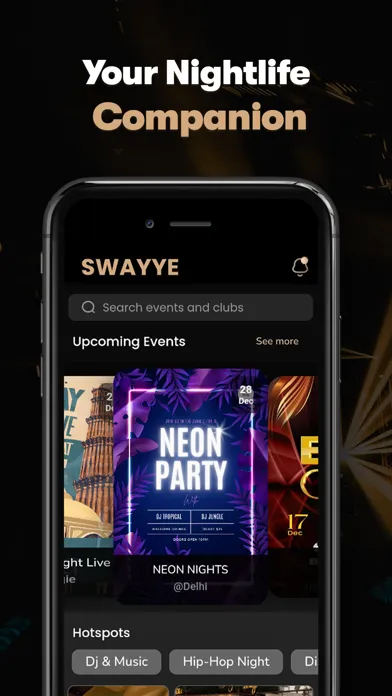 Capturas de tela do SWAYYE