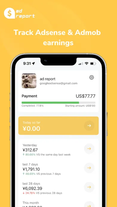 ad report for AdSense & AdMob Screenshots