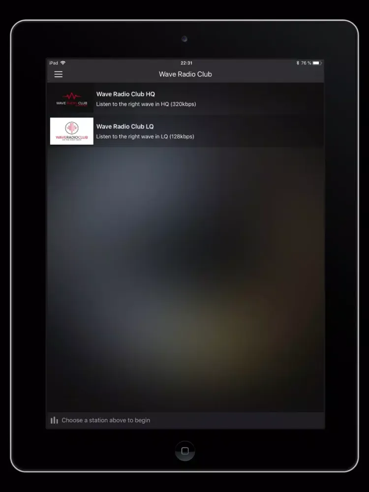 Capturas de pantalla de Wave Radio Club iPad 