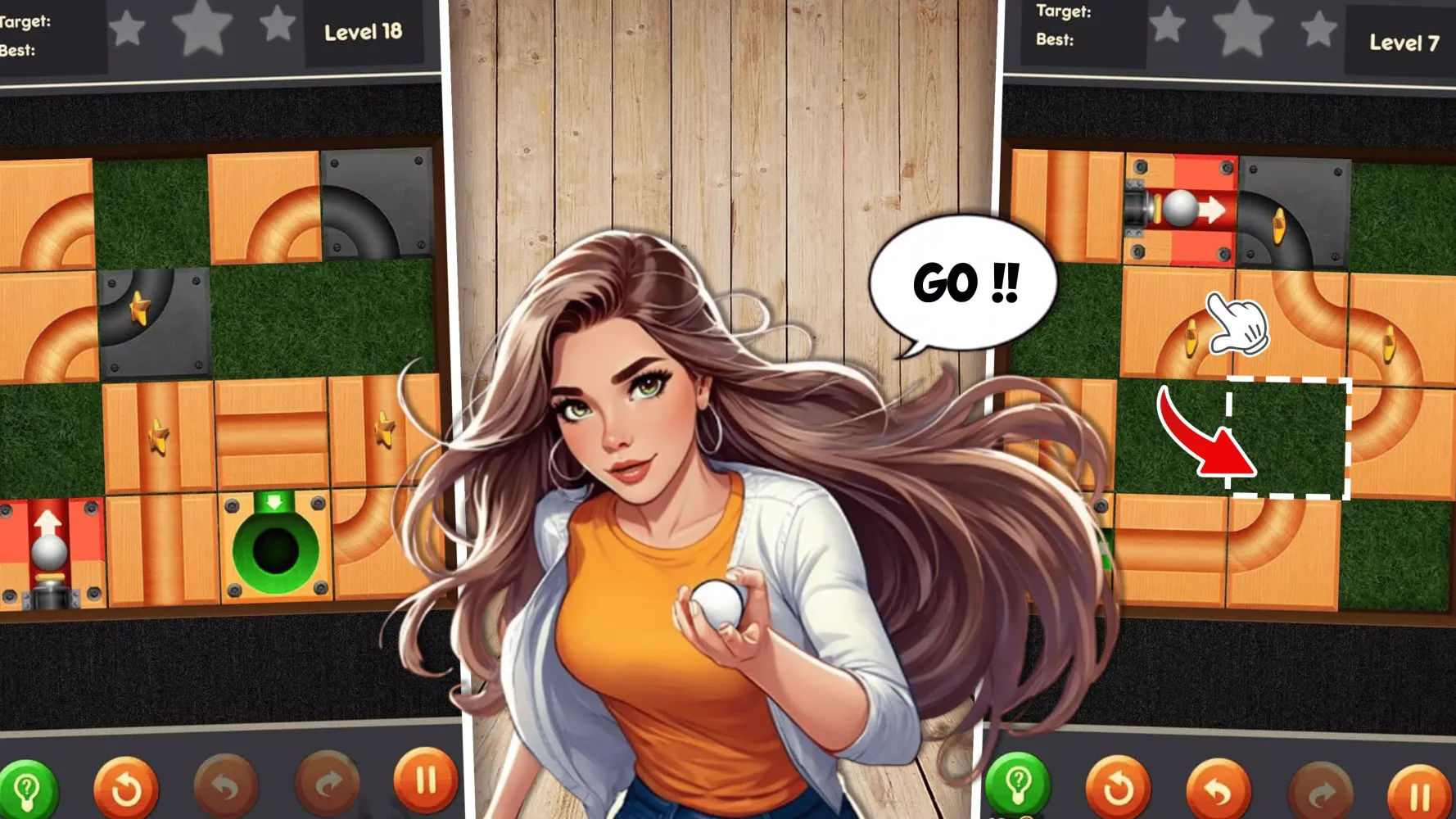 Rolling ball - slide puzzle Screenshots