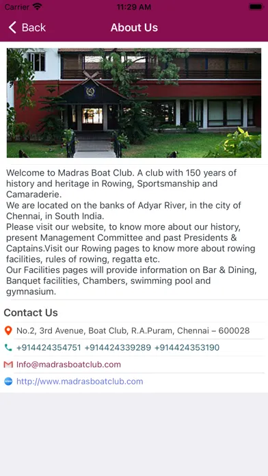 Madras Boat Club স্ক্রিনশট