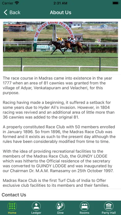 Tangkapan layar Madras Race Club