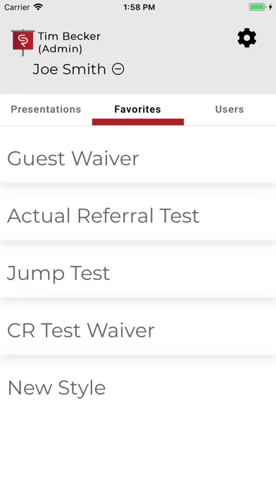 ภาพหน้าจอของ ClubReady Presentation Viewer