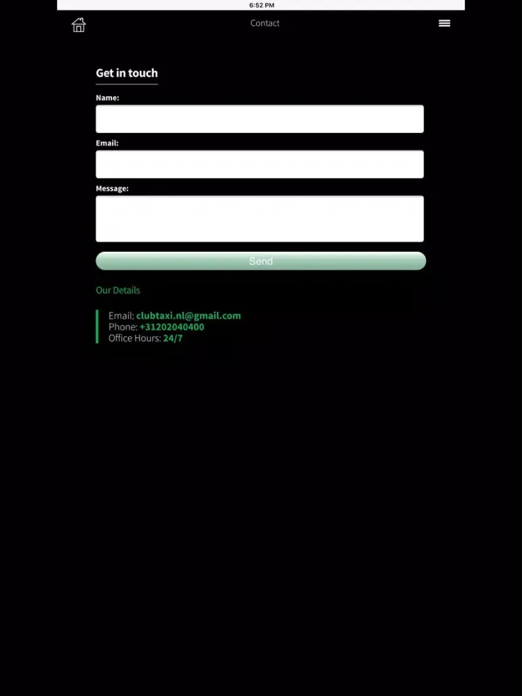 Clubtaxi iPad  Screenshots