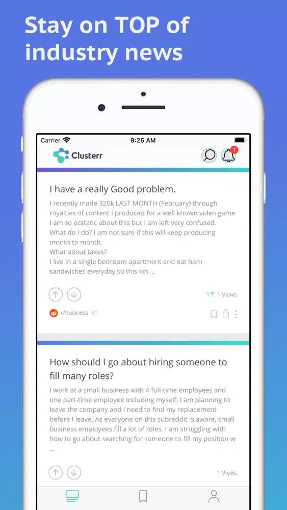 ภาพหน้าจอของ Clusterr - Personalized News