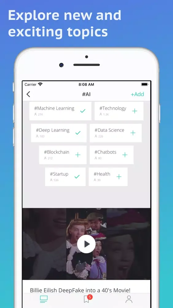 ภาพหน้าจอของ Clusterr - Personalized News