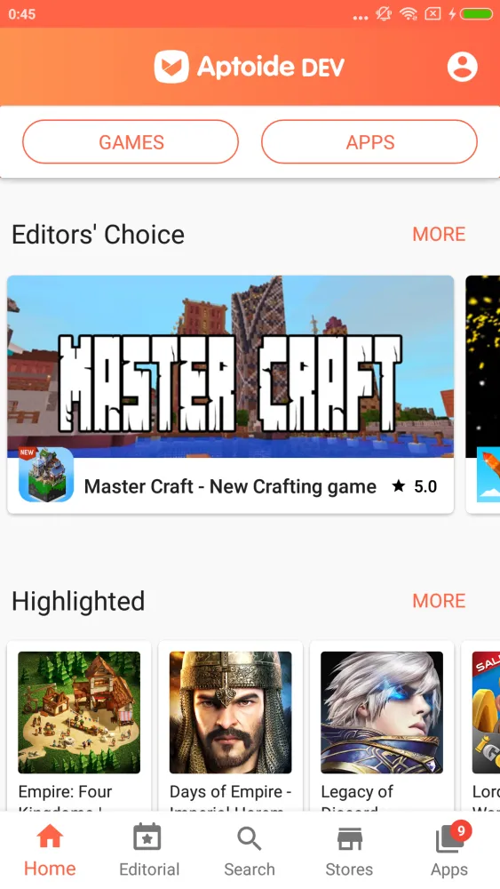 Aptoide Dev スクリーンショット