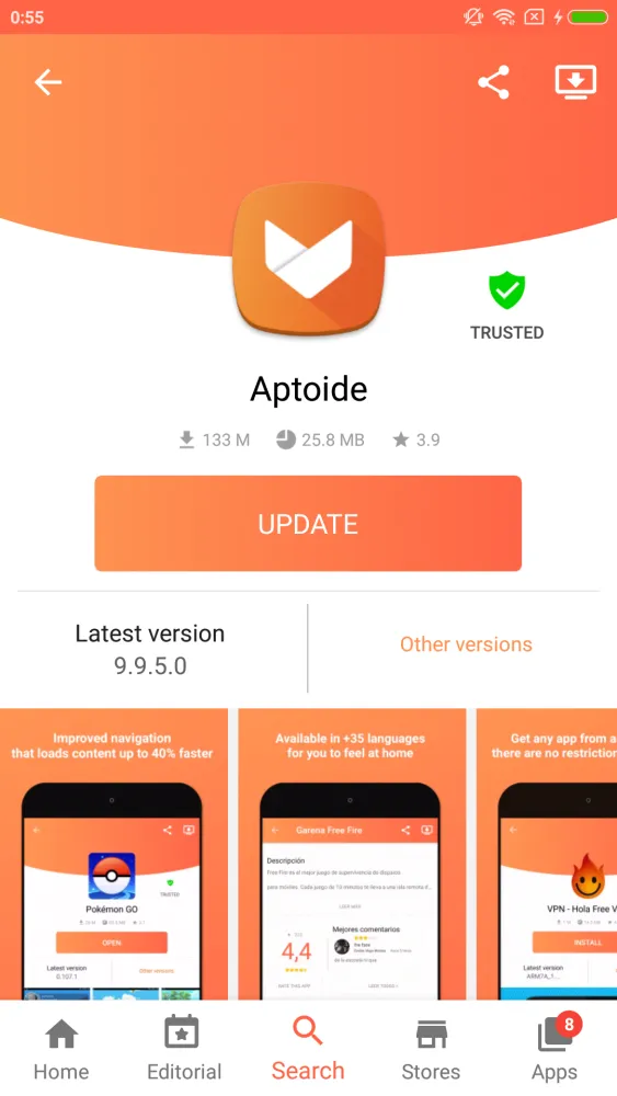 Aptoide Dev スクリーンショット