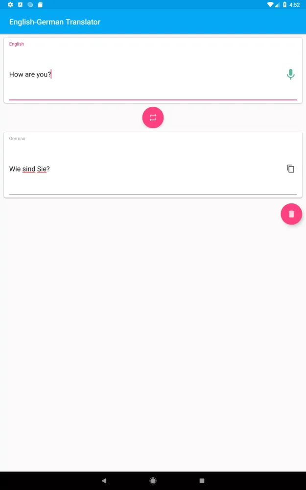 Tangkapan layar German-English Translator