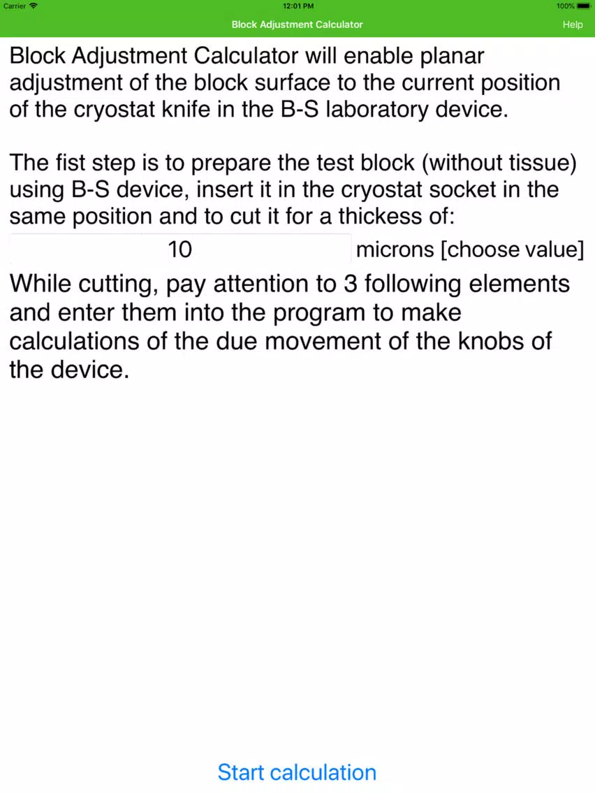 Block Adjustment Calculator iPad 应用截图