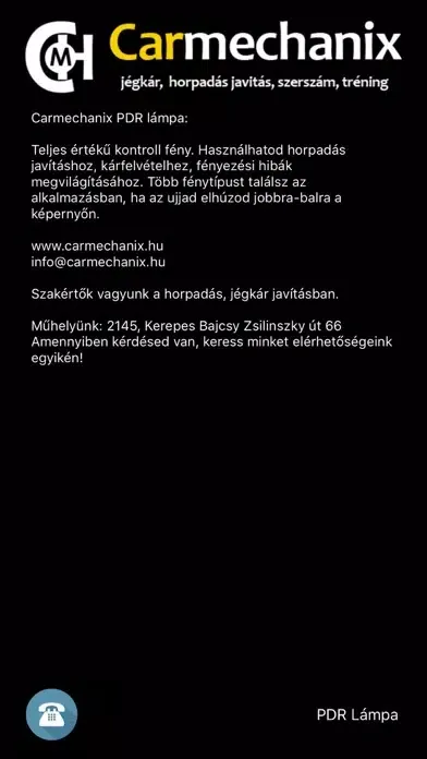 صور Carmechanix PDR lámpa