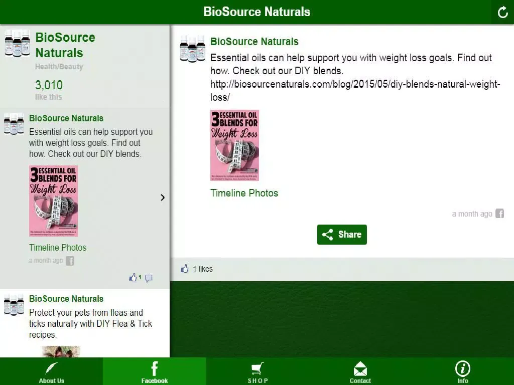 BioSource Naturals iPad  스크린샷
