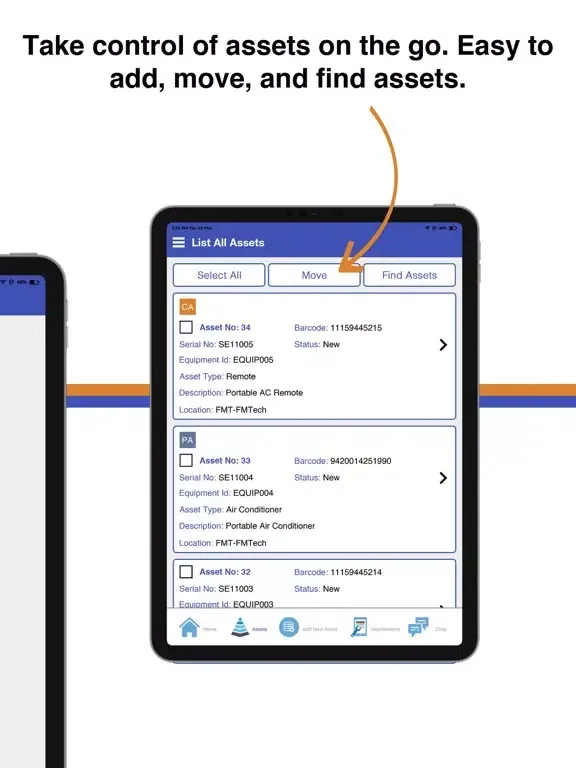 Asset Easy Anywhere iPad  Screenshots