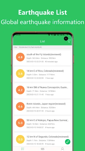 Earthquake Alert Asst : Map स्क्रीनशॉट