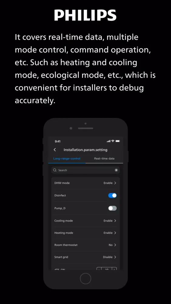 Philips Heat Pump Service Screenshots