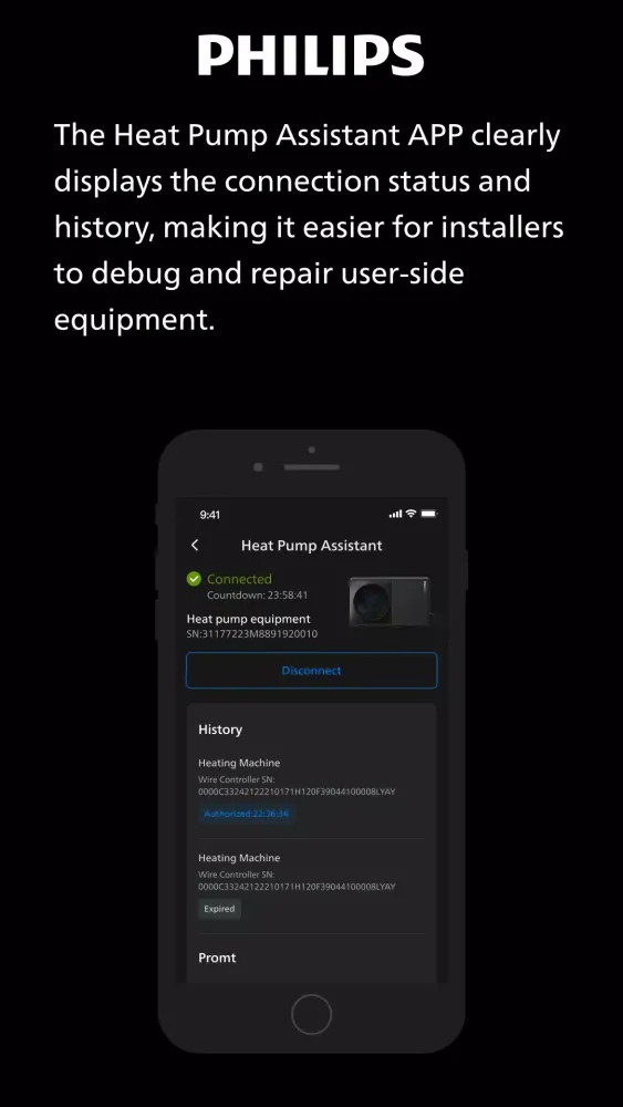 Philips Heat Pump Service Screenshots