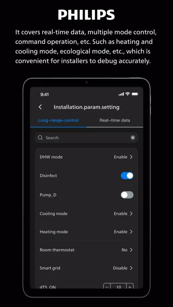 Philips Heat Pump Service Screenshots