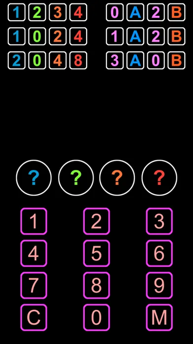 Capturas de pantalla de NUMS - 1A2B Guess Number Game