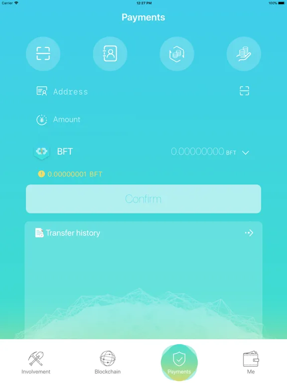 Ảnh chụp màn hình của BFT - Mobile Blockchain Node iPad 