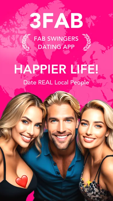 Captures d'écran de 3Fab: Throuple Swingers Dating