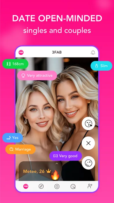 Captures d'écran de 3Fab: Throuple Swingers Dating