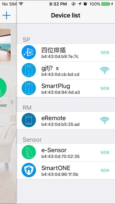 Zrzuty ekranu BroadLink e-Control