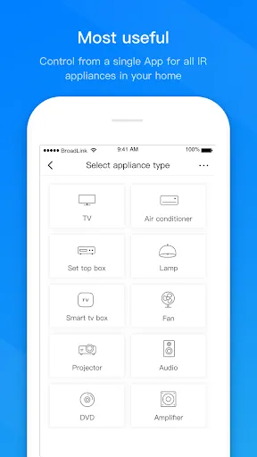 Tangkapan skrin BroadLink -Universal TV Remote