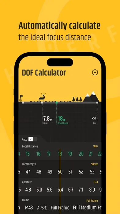 Ảnh chụp màn hình của DOF Calculator Pro