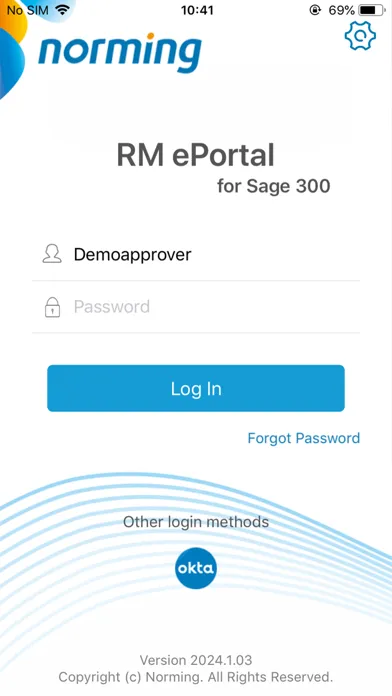 ภาพหน้าจอของ RM ePortal
