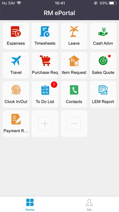 ภาพหน้าจอของ RM ePortal