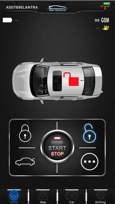 ภาพหน้าจอของ GPS Car Control
