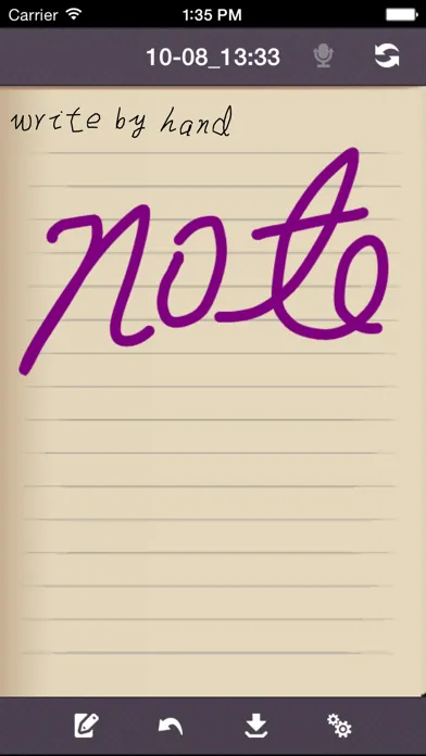 Capturas de pantalla de Handwriting Note Lite